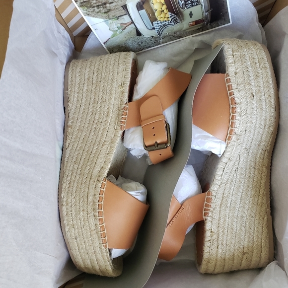Soludos Minorca High Platform Sandals Nude 9.5 - Picture 9 of 9